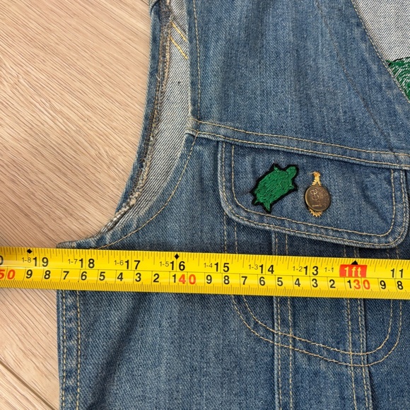 Vintage 70s Turtle Kitschy Handmade Crewel Lee Denim Jean Vest Hippie OOAK - Picture 11 of 14